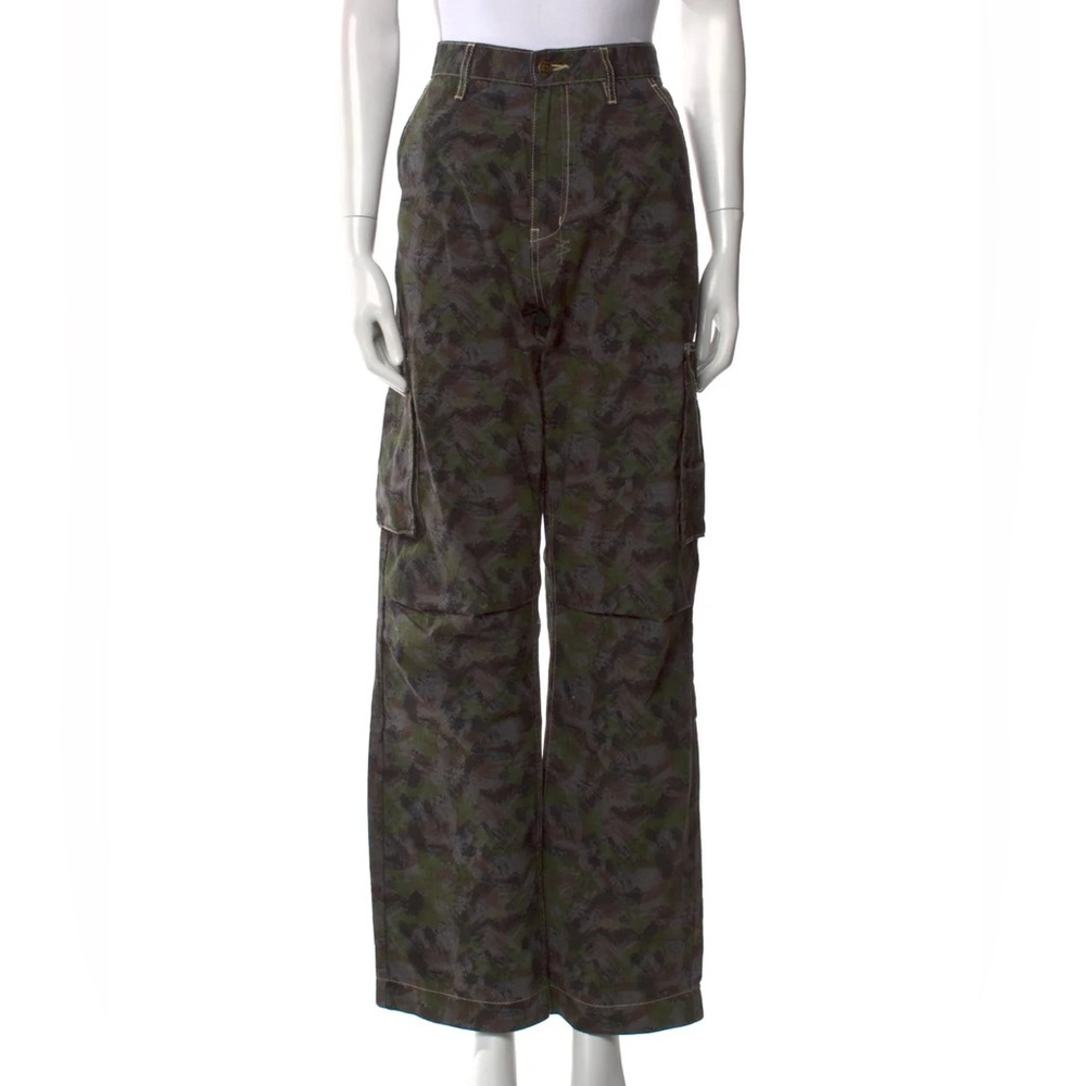 Ksubi Green Camouflage Flare Jeans